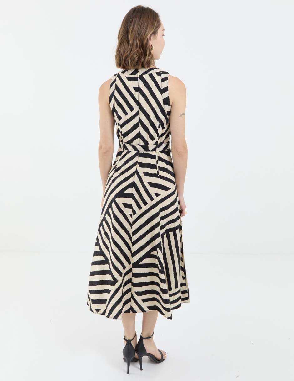 Vestido midi de fiesta escote regular 2