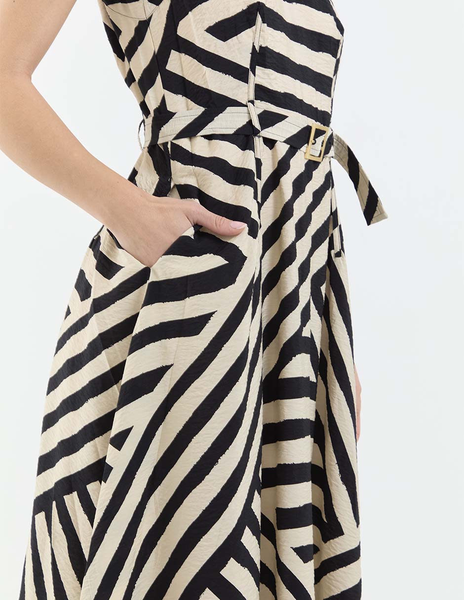 Vestido midi de fiesta escote regular 5