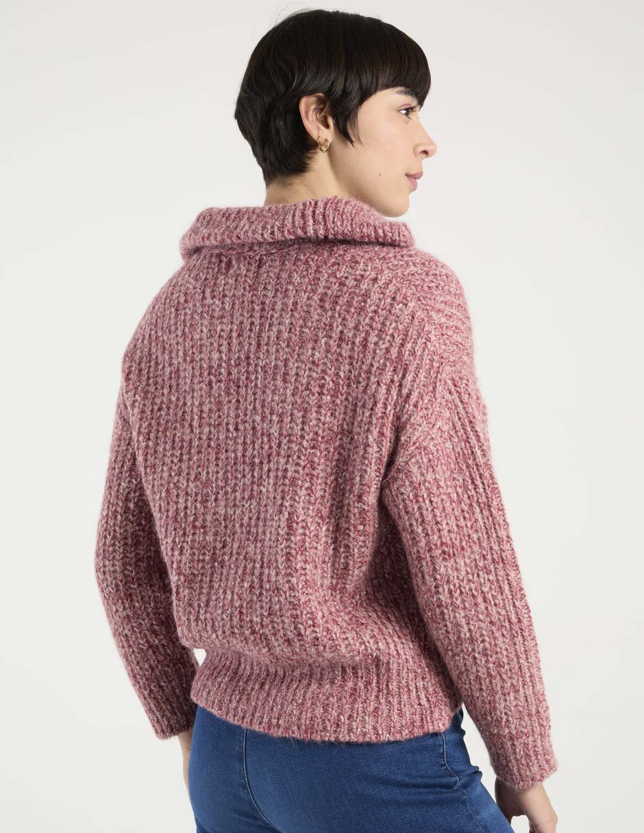 Suéter cuello V para mujer 2