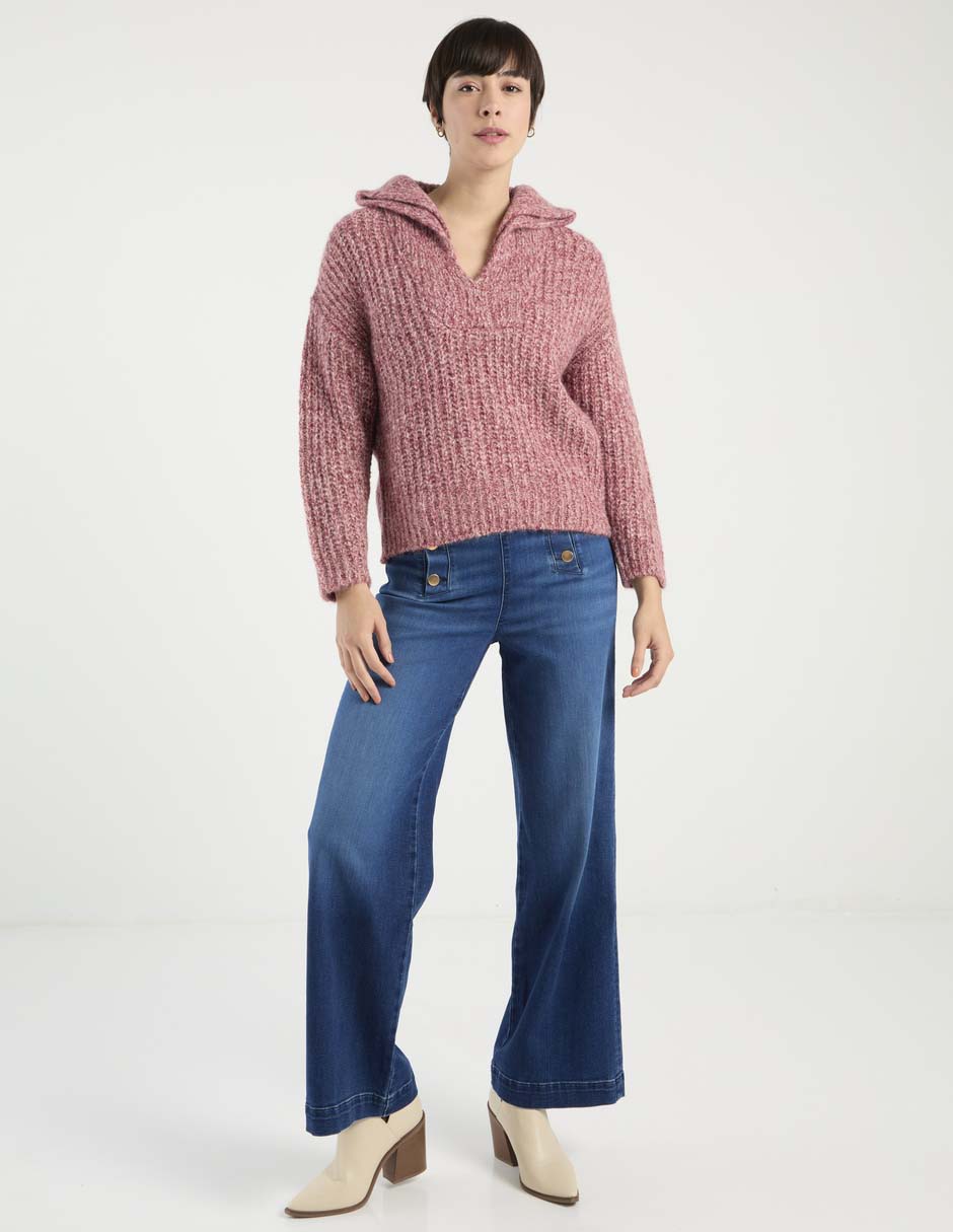 Suéter cuello V para mujer 3
