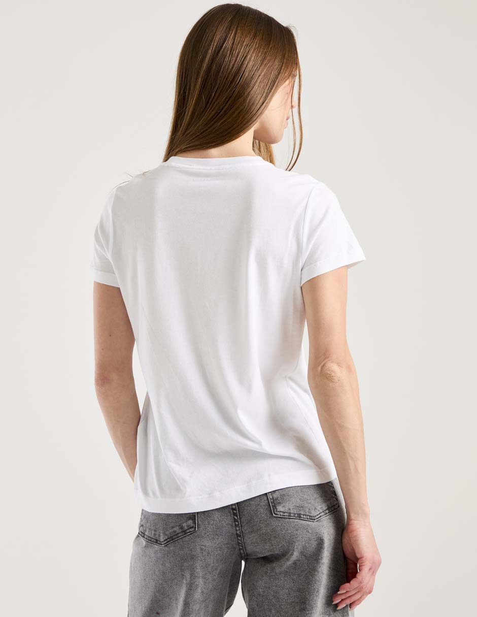 Playera manga corta cuello redondo para mujer 2