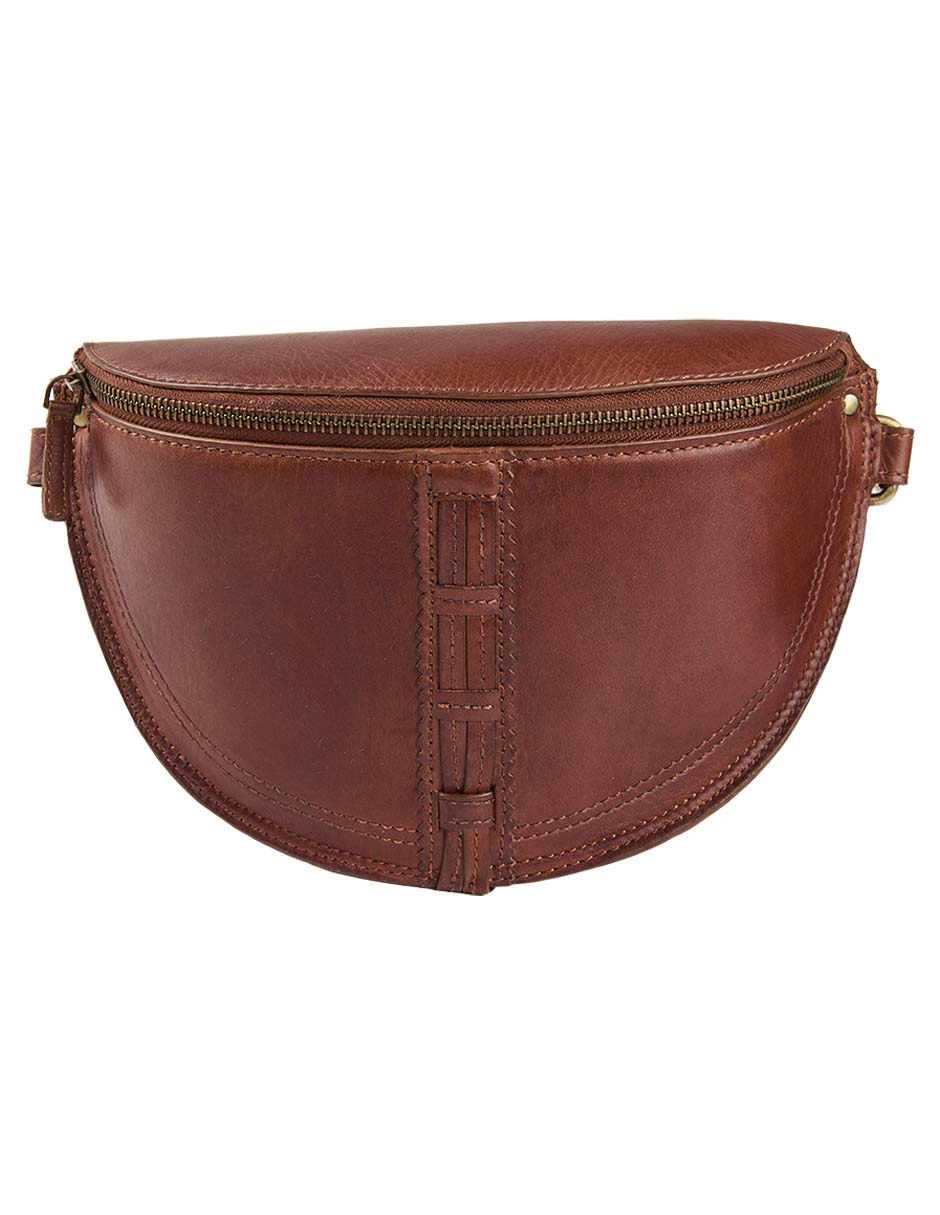 Bolsa crossbody de cuero para mujer
