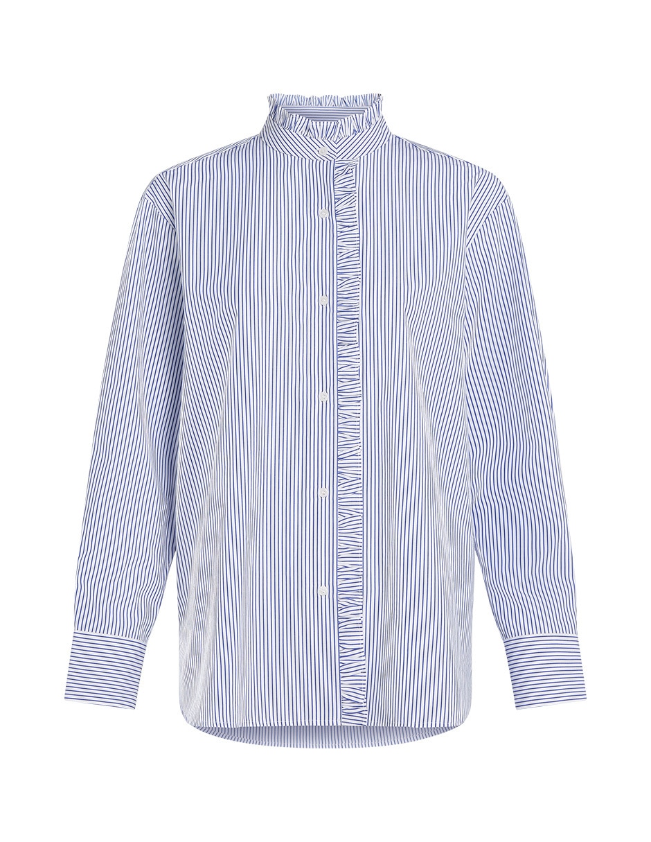 Blusa camisera manga larga para mujer