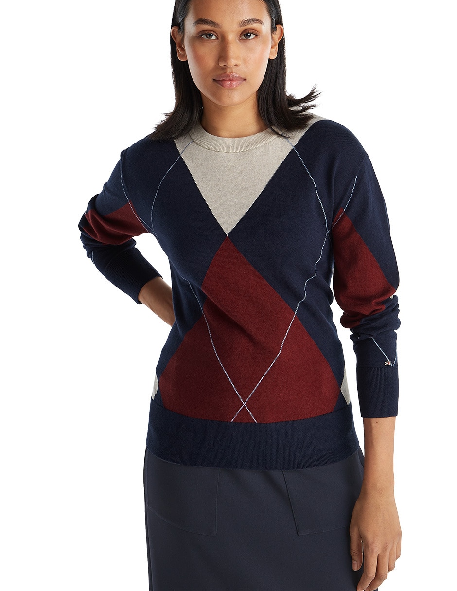 Suéter cuello redondo para mujer