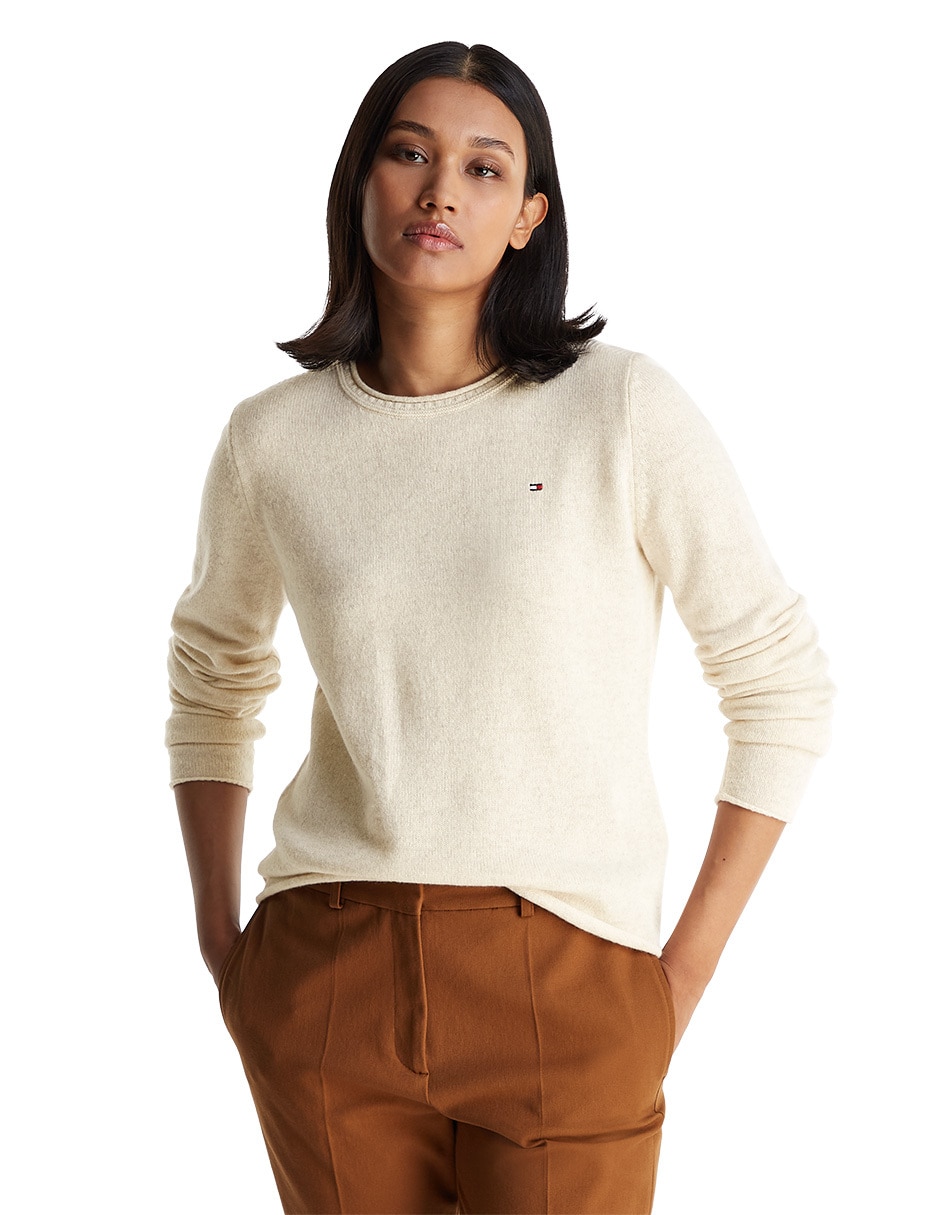 Suéter cuello redondo para mujer 6