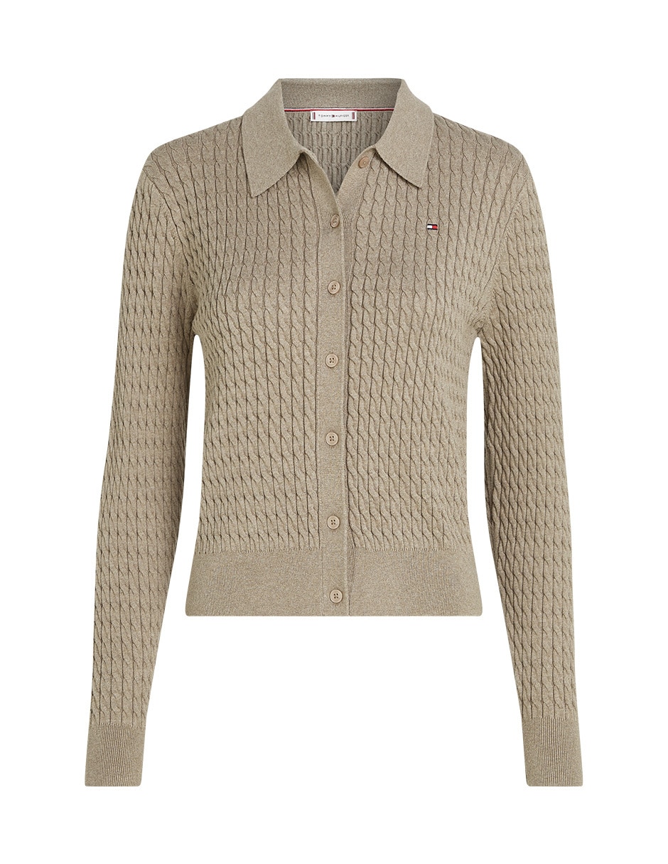 Suéter cuello camisero para mujer