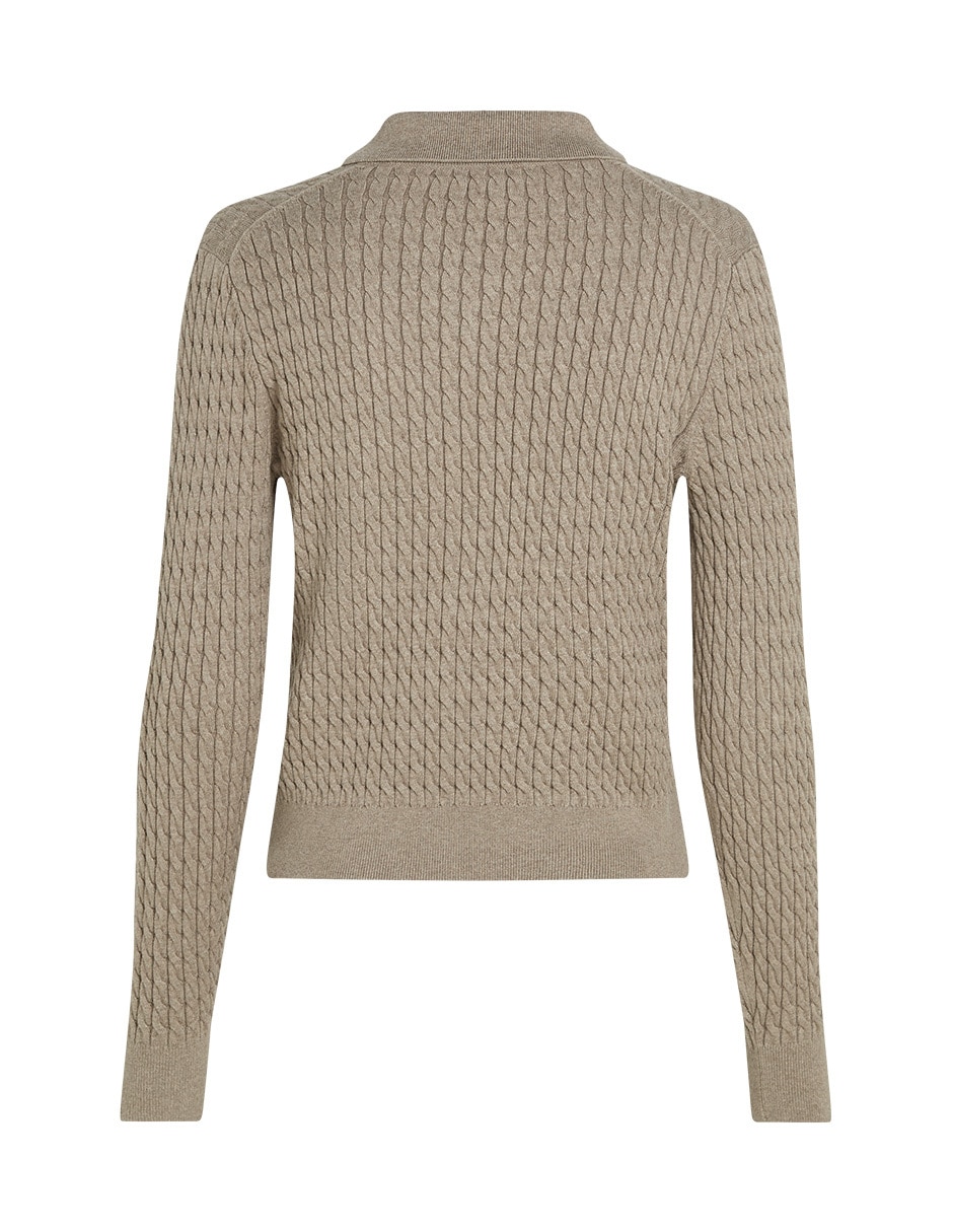 Suéter cuello camisero para mujer 2