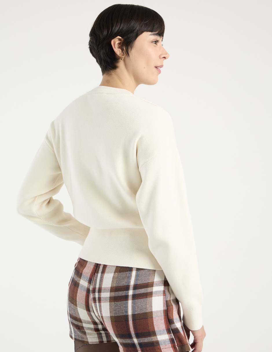 Suéter cuello redondo para mujer 2
