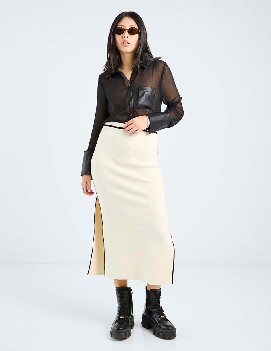 Falda crop a la cintura 3