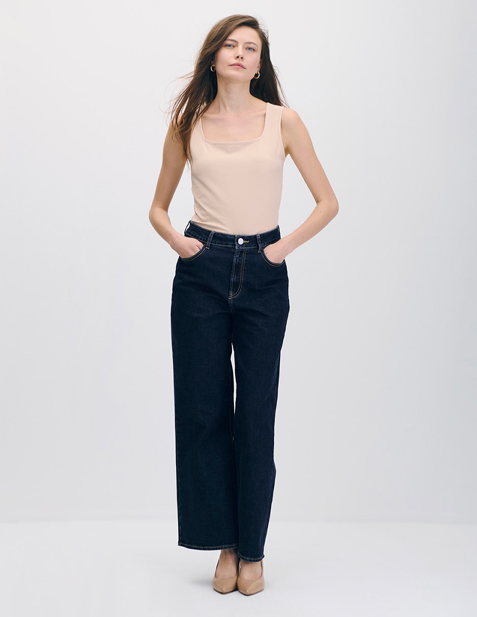 Top cuello con escote tirante ancho 4
