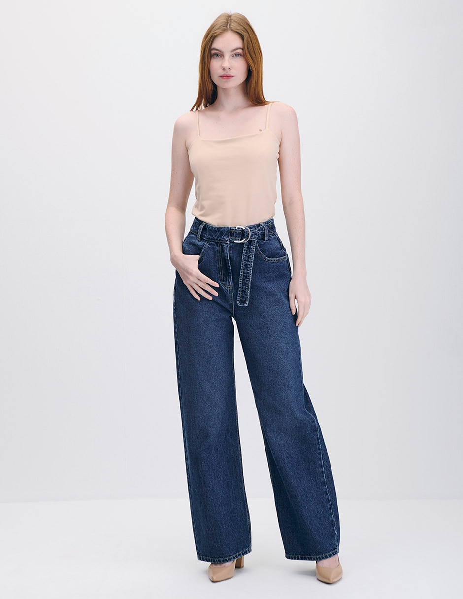 Top cuello con escote tirante delgado 4