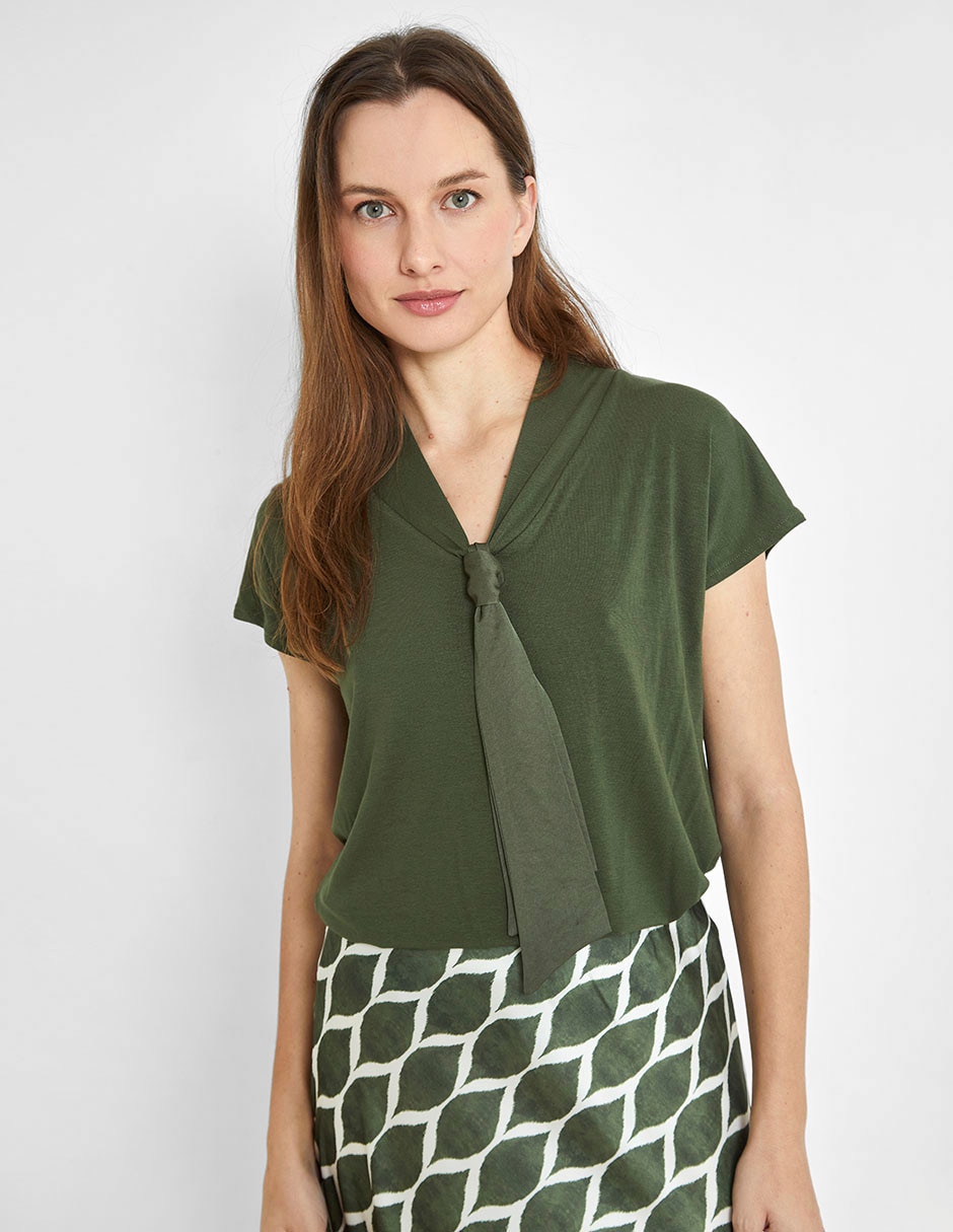 Blusa manga corta para mujer