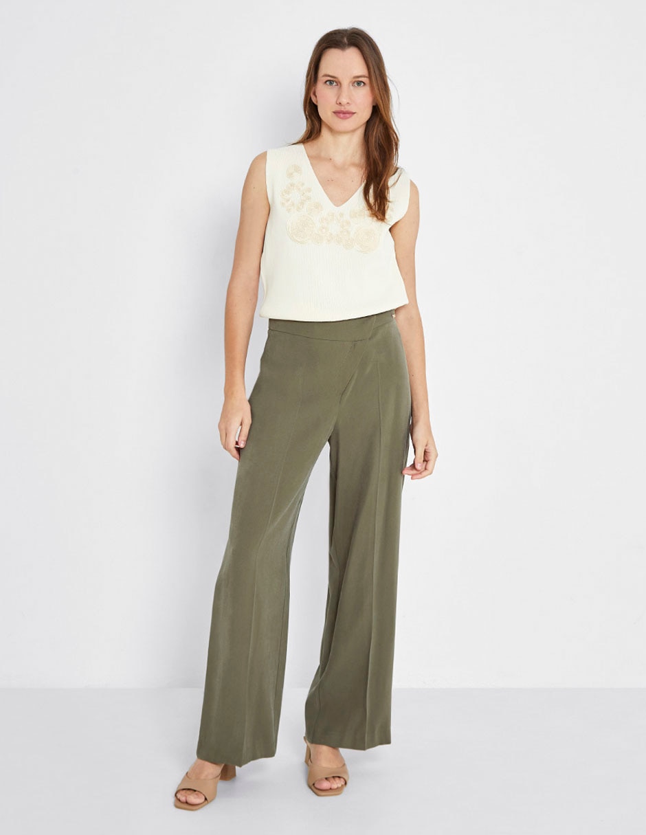 Pantalón wide leg para mujer