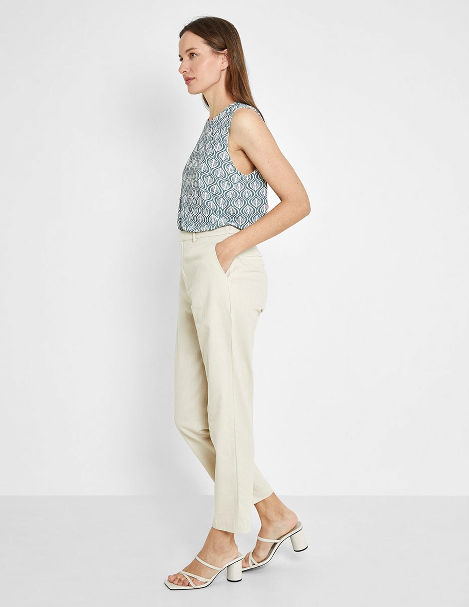 Pantalón chino straight para mujer 2