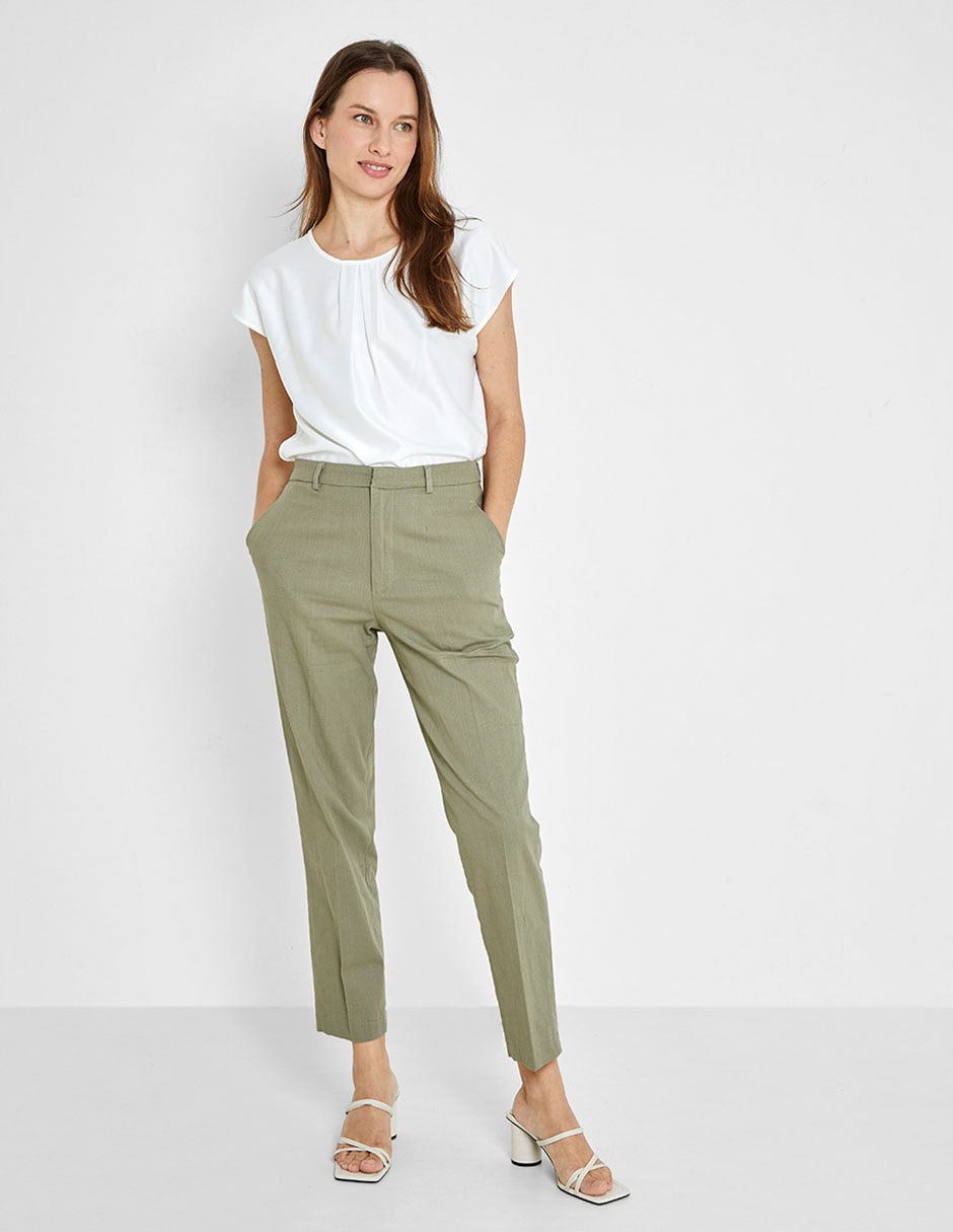 Pantalón chino straight para mujer Pantalón chino straight para mujer