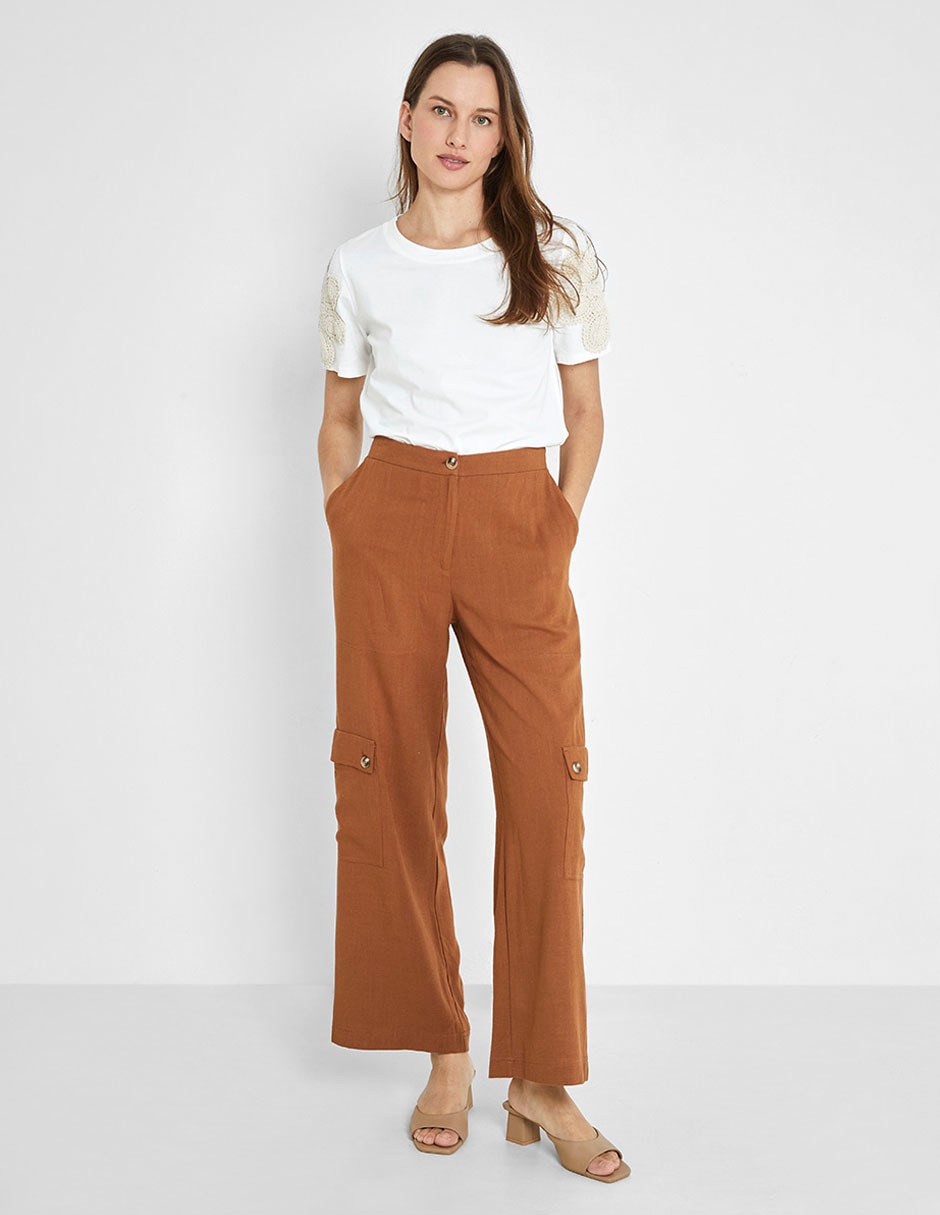 Pantalón cargo straight para mujer
