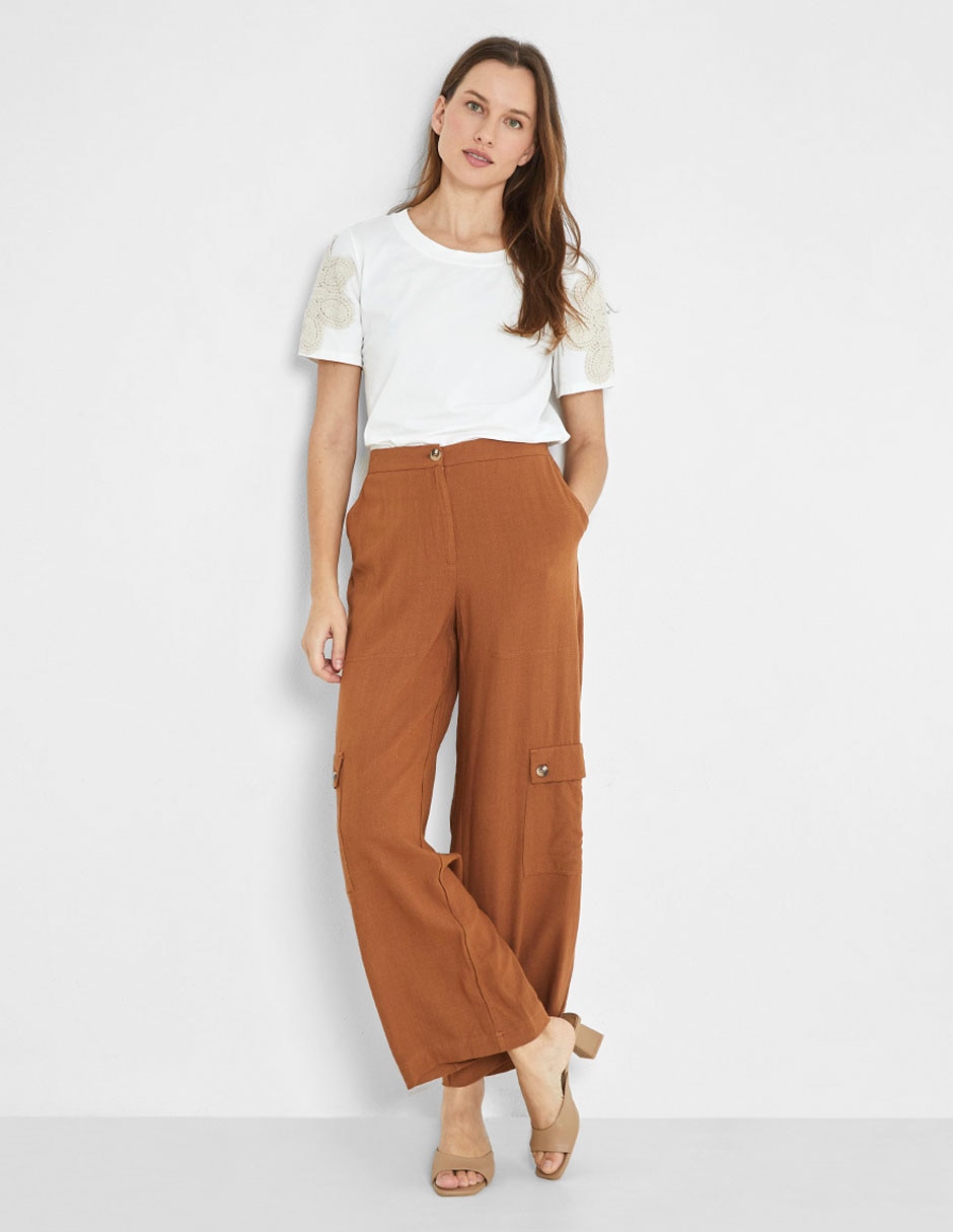 Pantalón cargo straight para mujer 4