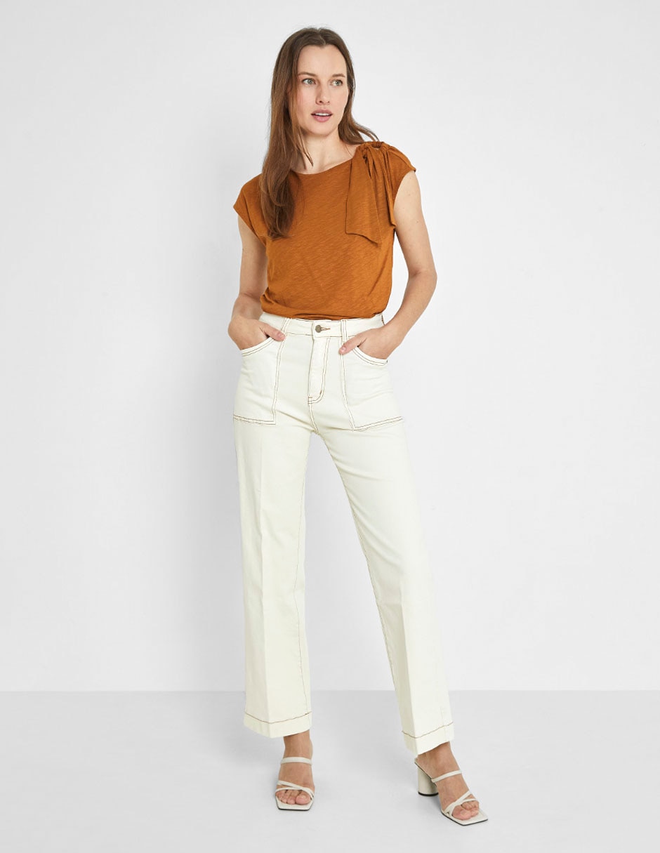 Blusa manga corta para mujer 4