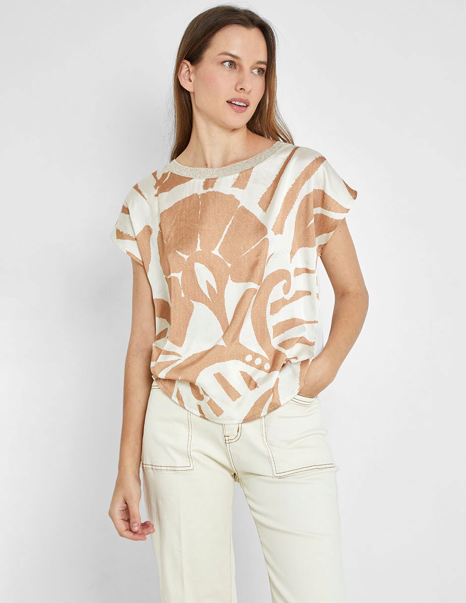 Blusa manga corta para mujer