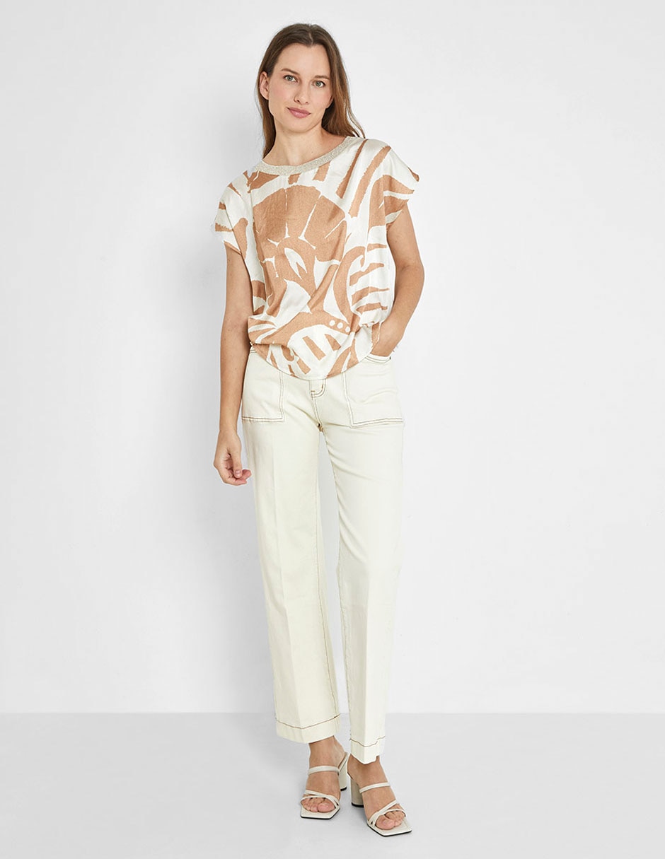 Blusa manga corta para mujer 4