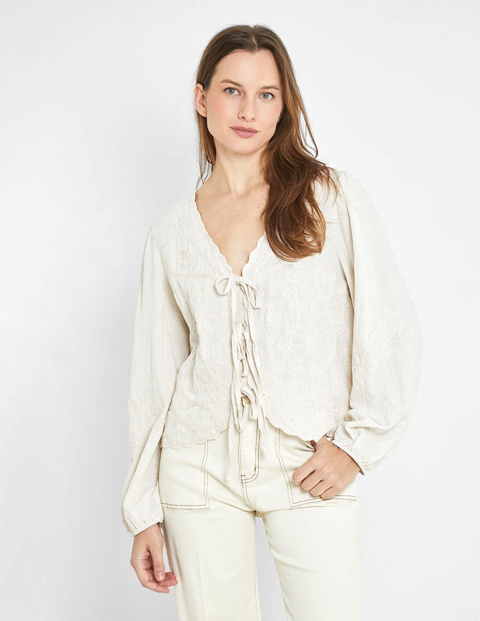 Blusa manga larga para mujer