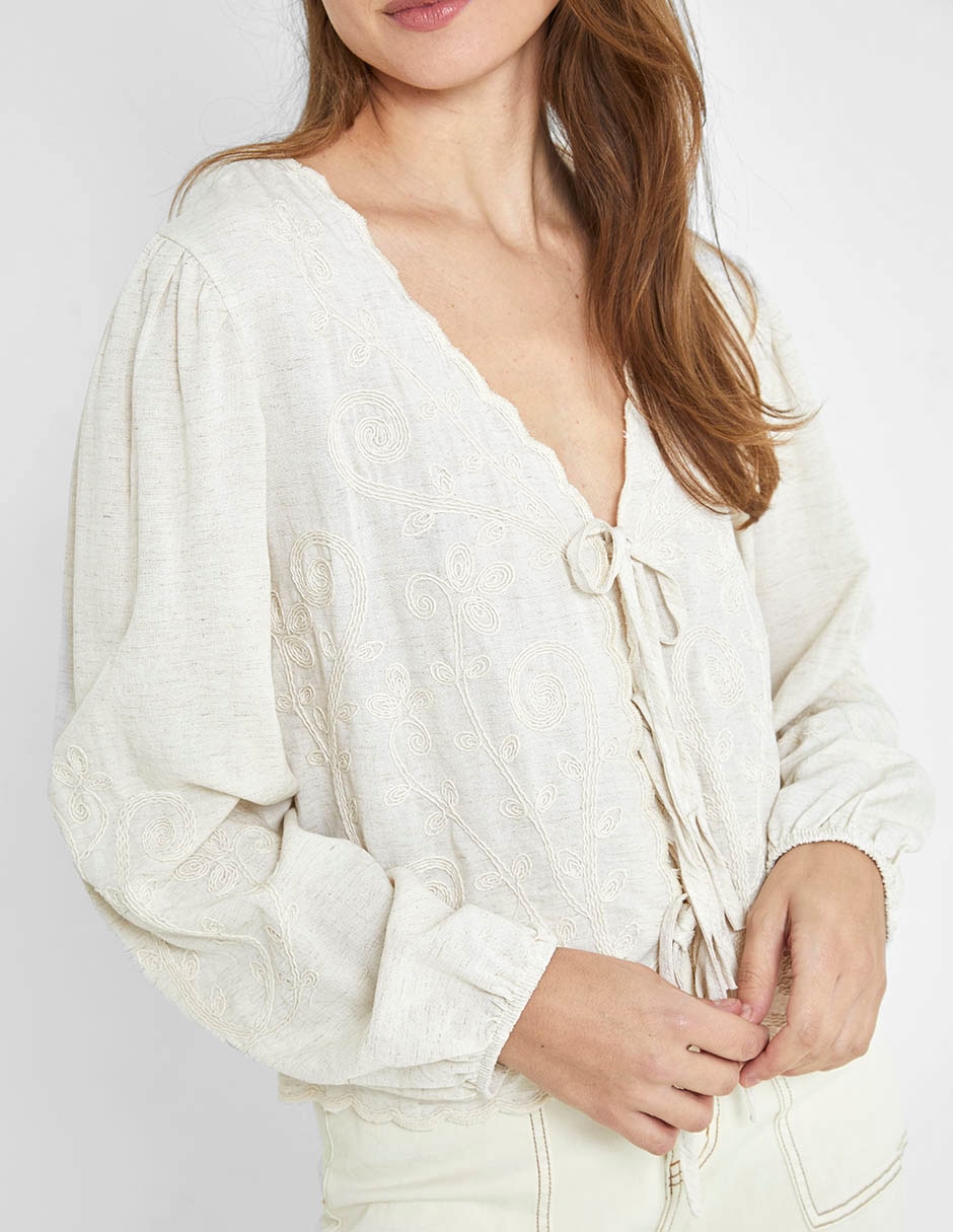 Blusa manga larga para mujer 4