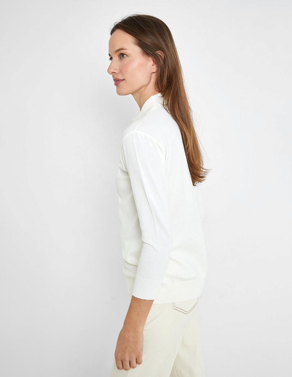 Suéter cuello camisero para mujer 2