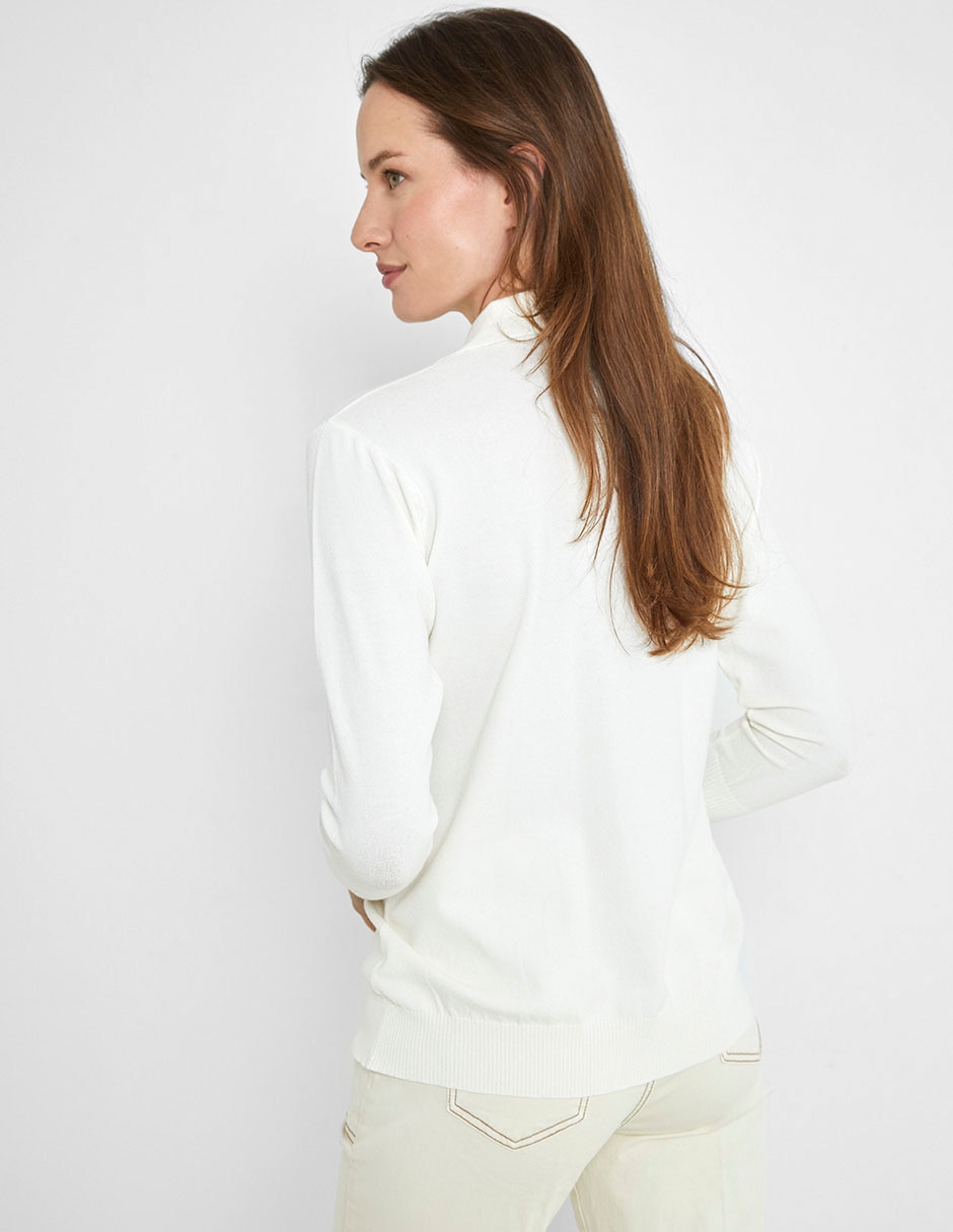 Suéter cuello camisero para mujer 3