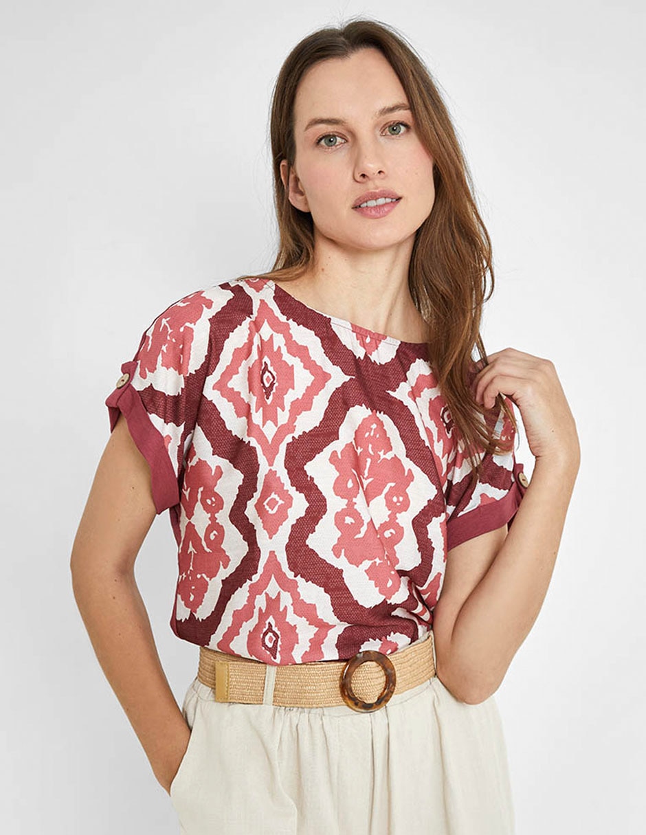 Blusa manga corta para mujer 4