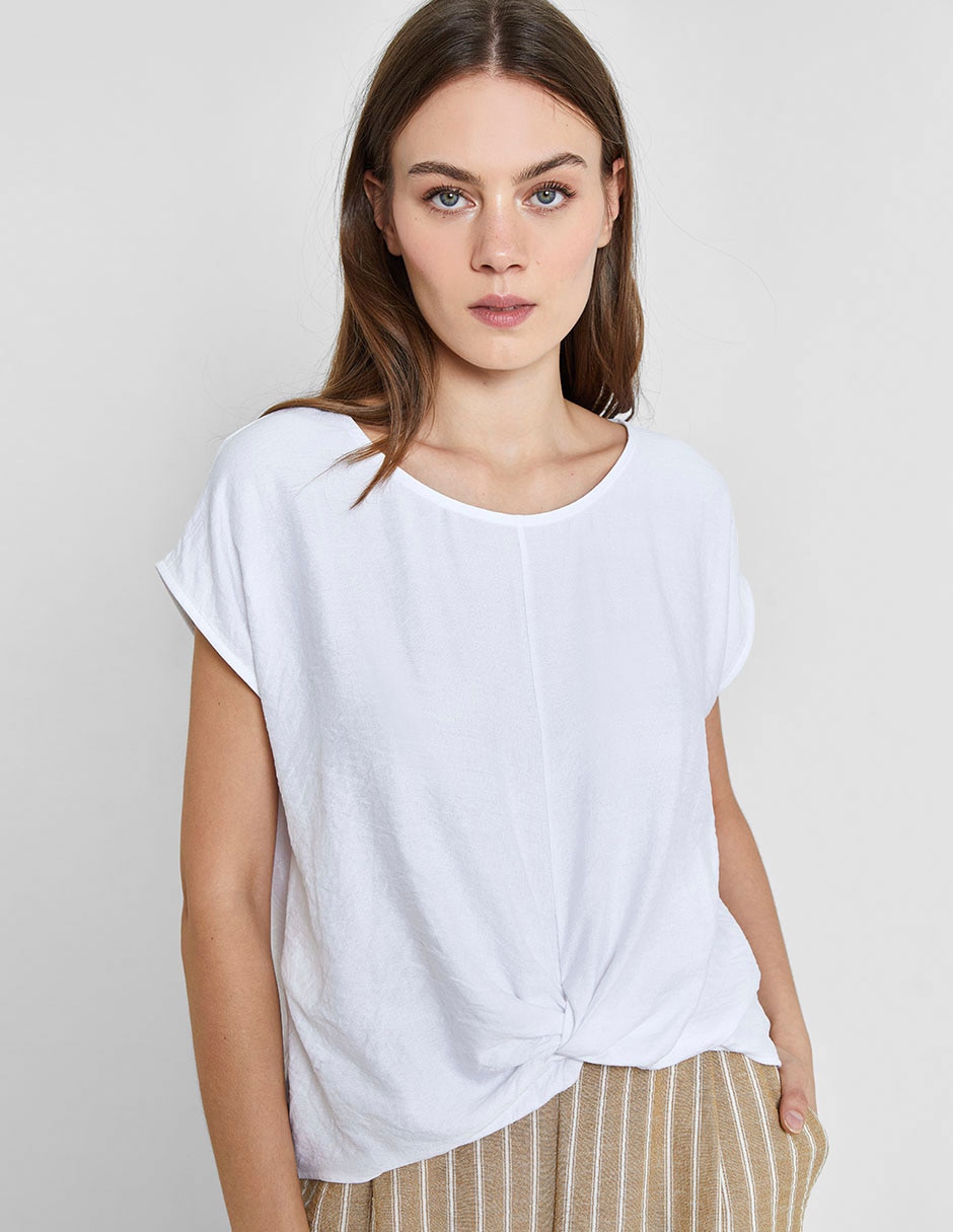 Blusa manga corta para mujer