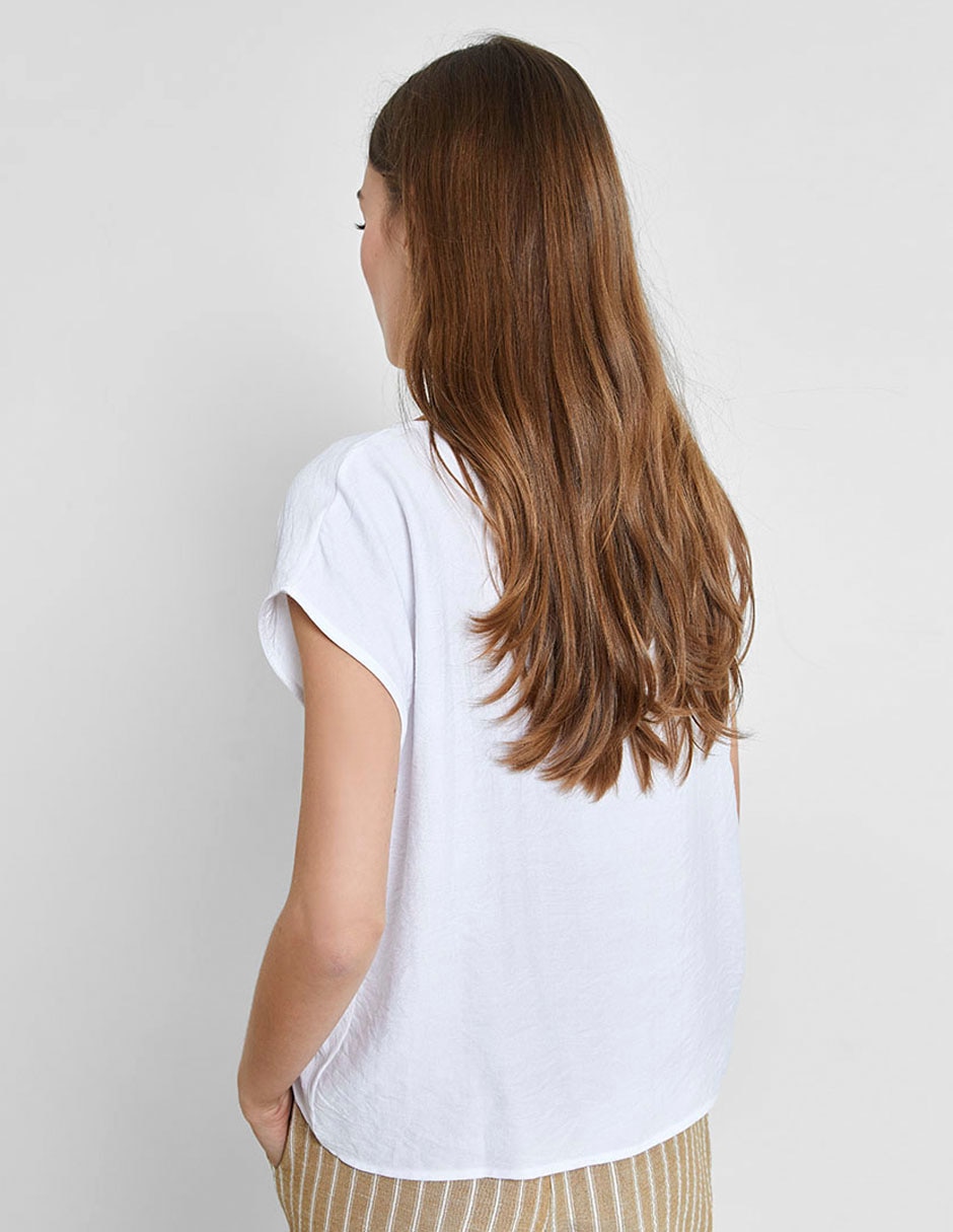 Blusa manga corta para mujer 7