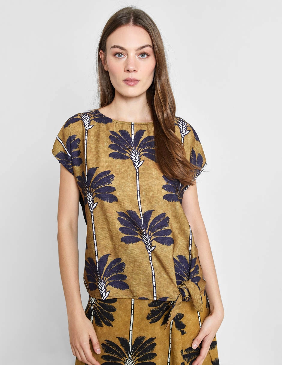Blusa manga corta para mujer