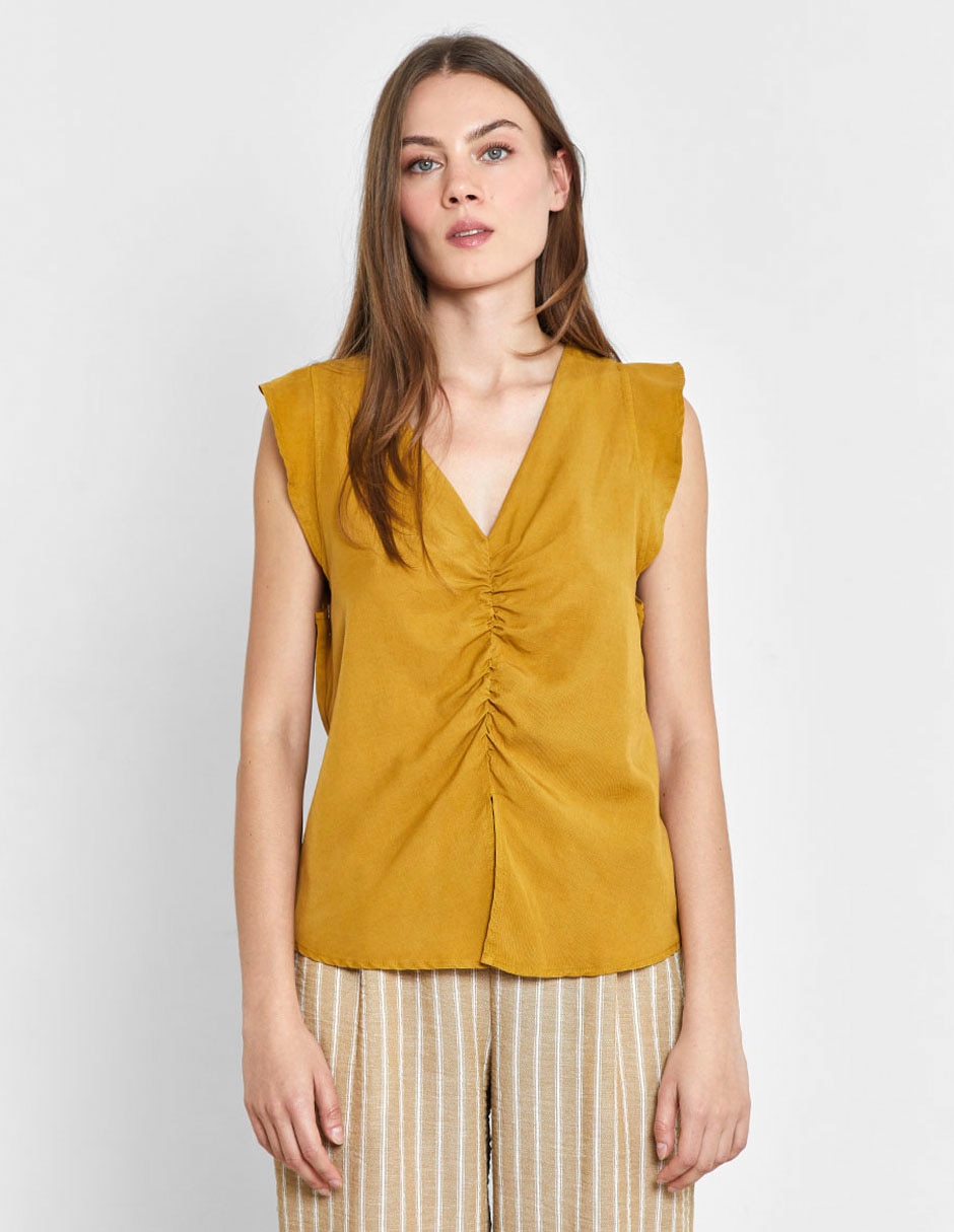 Blusa manga corta para mujer
