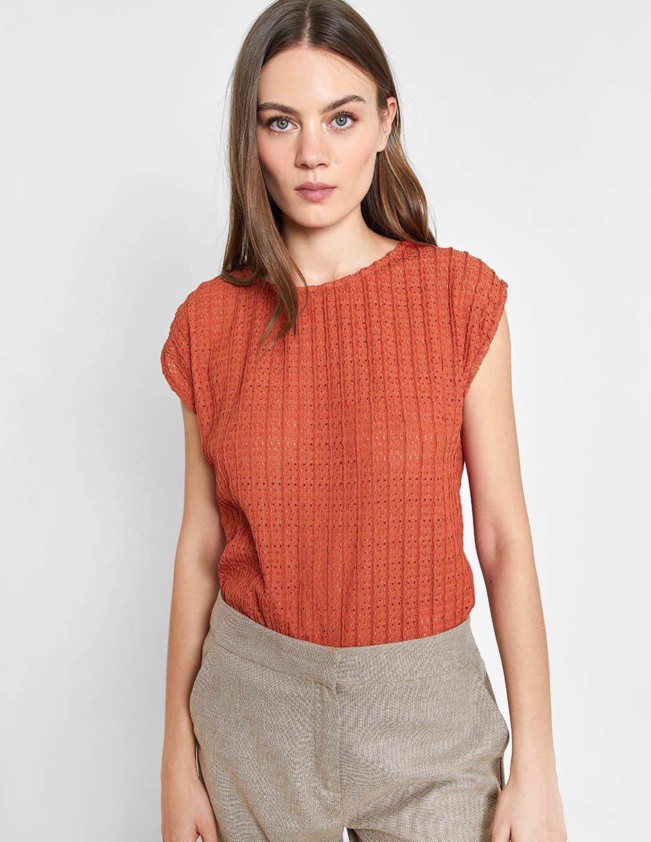 Blusa manga corta para mujer