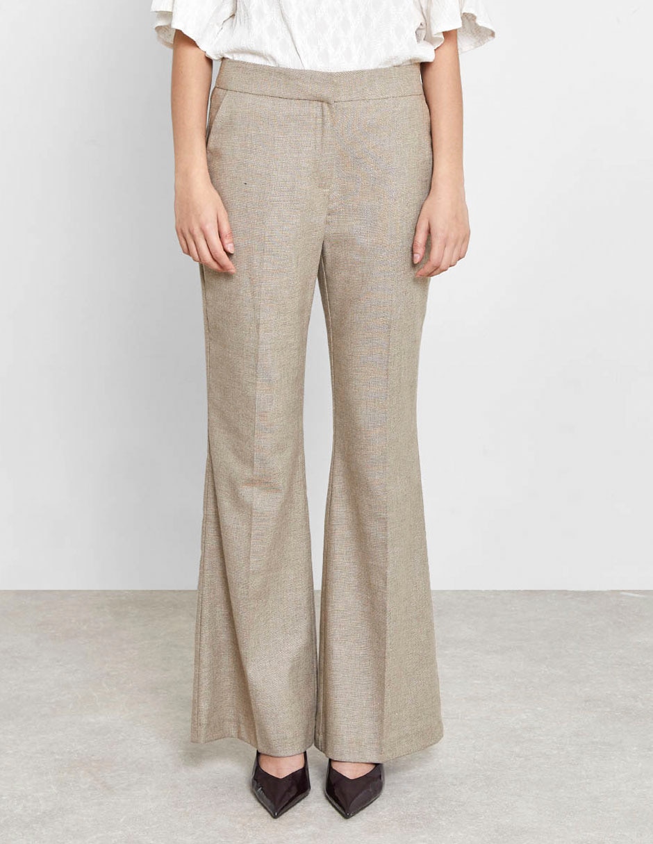 Pantalón relaxed flare para mujer
