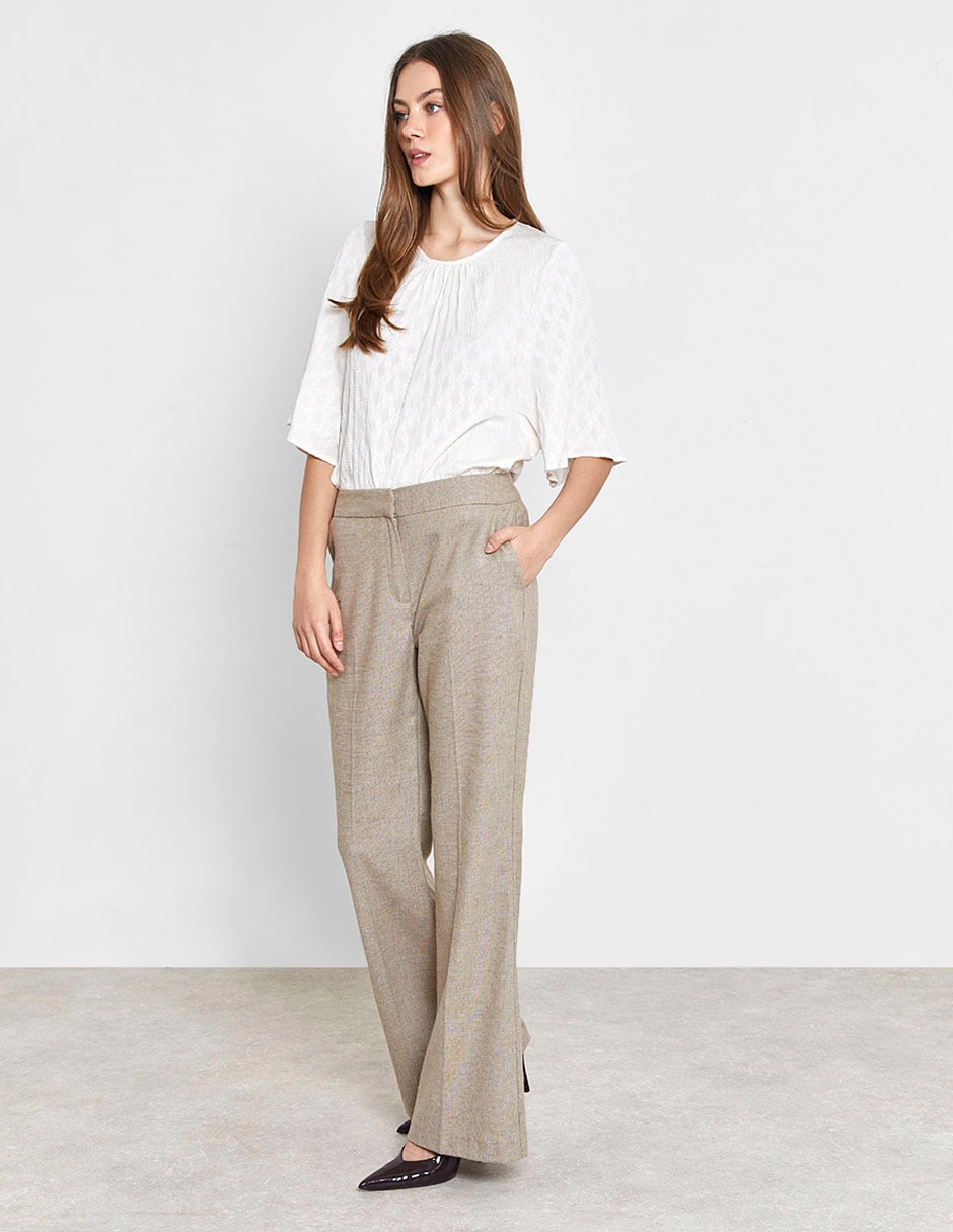 Pantalón relaxed flare para mujer 2