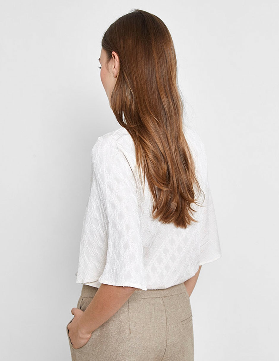 Blusa manga al codo para mujer 7