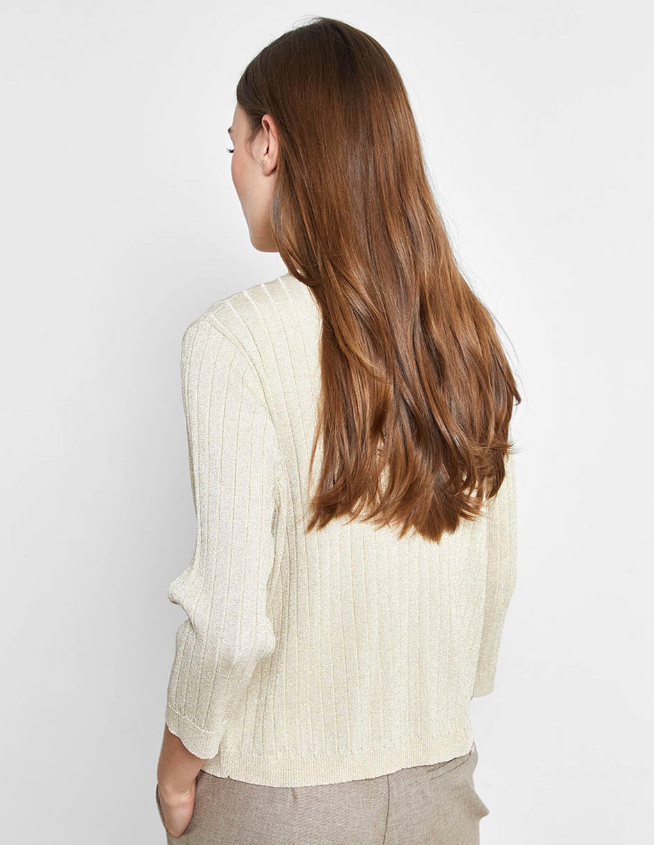 Suéter cuello redondo para mujer 2