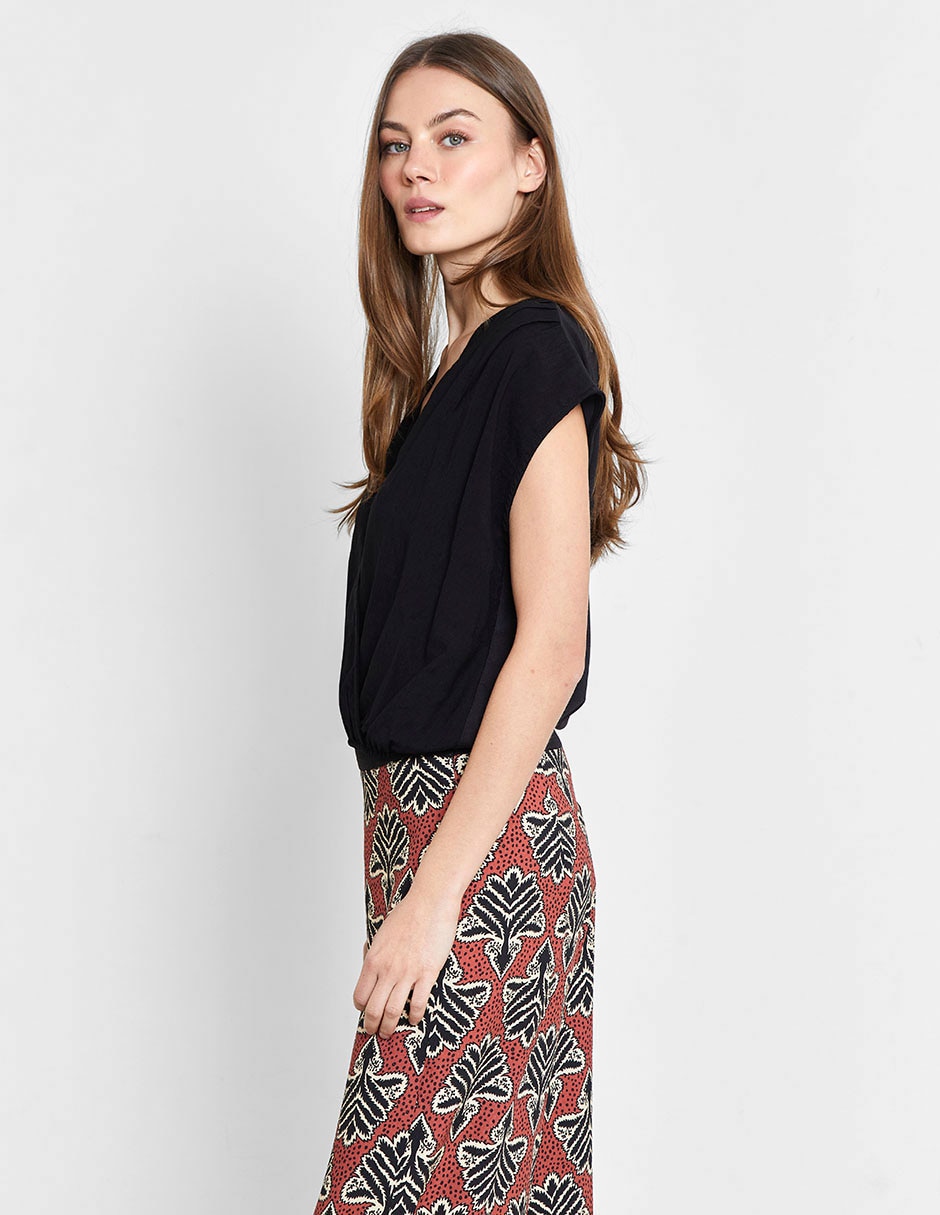 Blusa manga corta para mujer 4