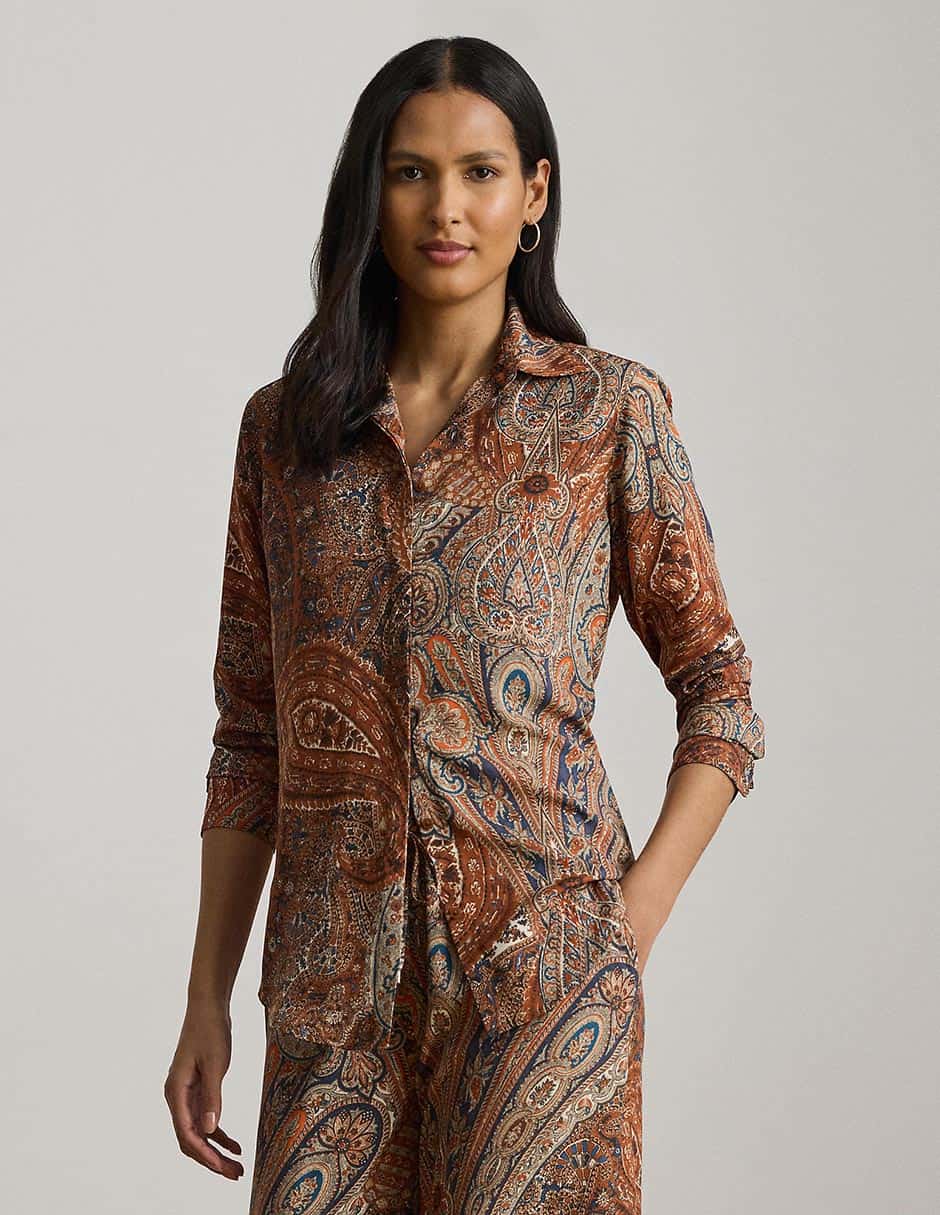 Blusa camisera manga larga para mujer Blusa camisera manga larga para mujer