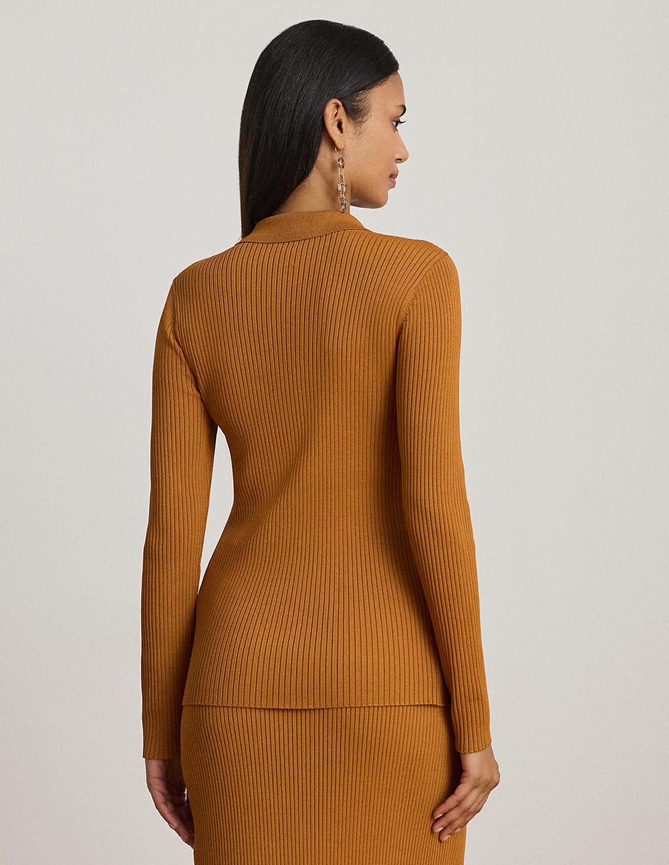 Suéter cuello camisero para mujer 2