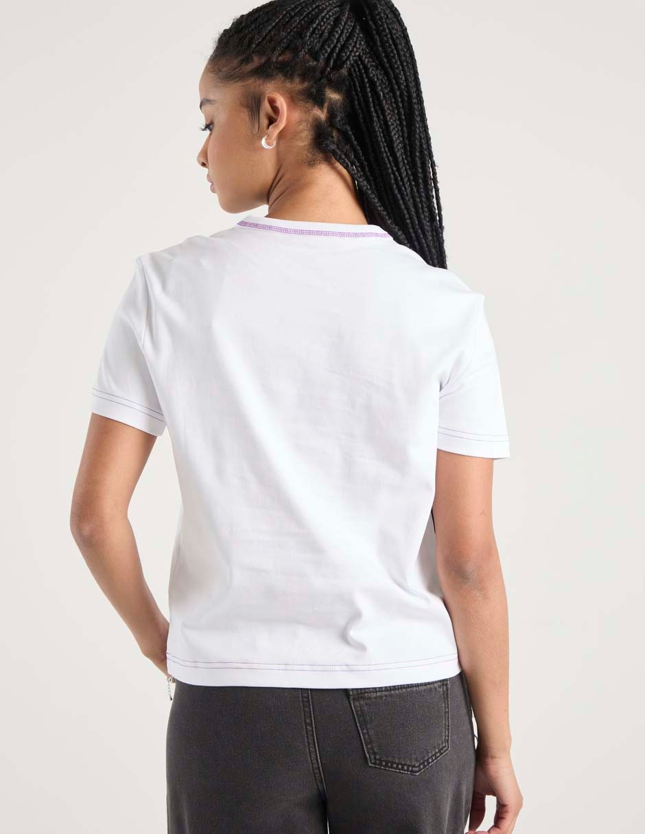 Playera manga corta cuello redondo para mujer 2