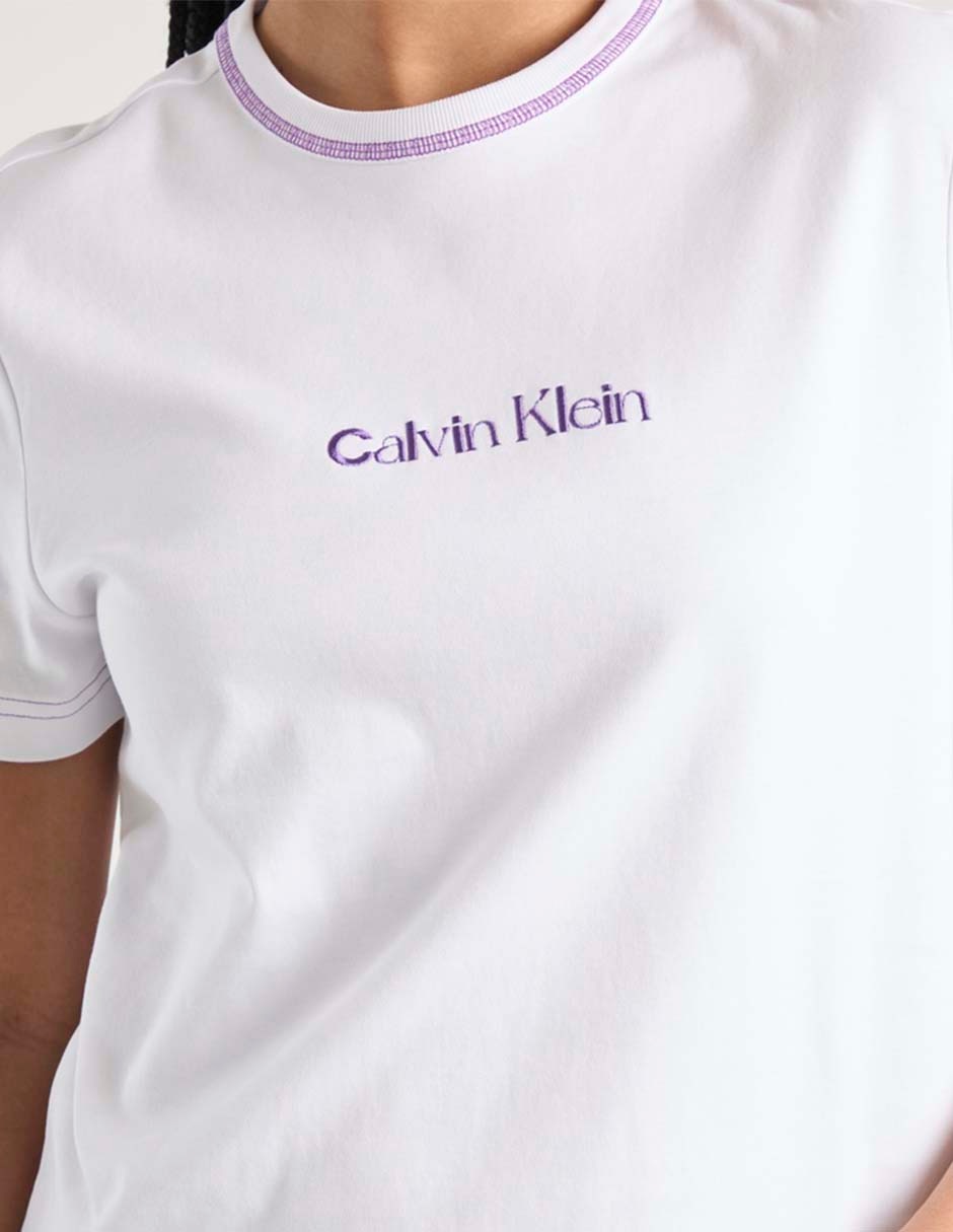 Playera manga corta cuello redondo para mujer 4