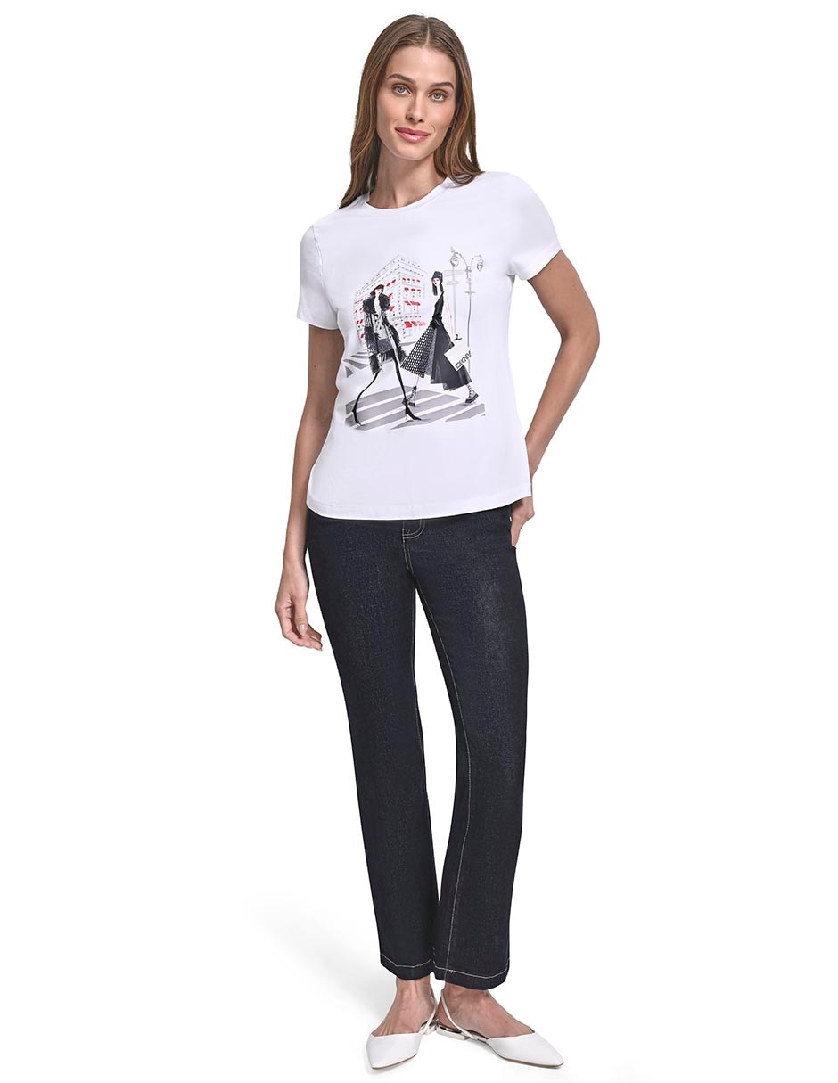 Playera manga corta cuello redondo para mujer 5