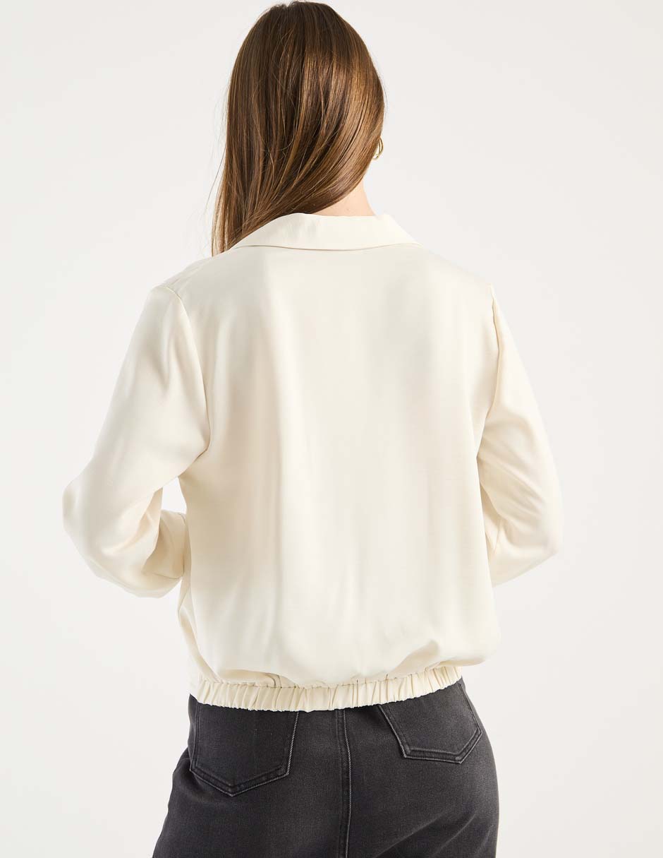 Blusa camisera manga larga para mujer 2