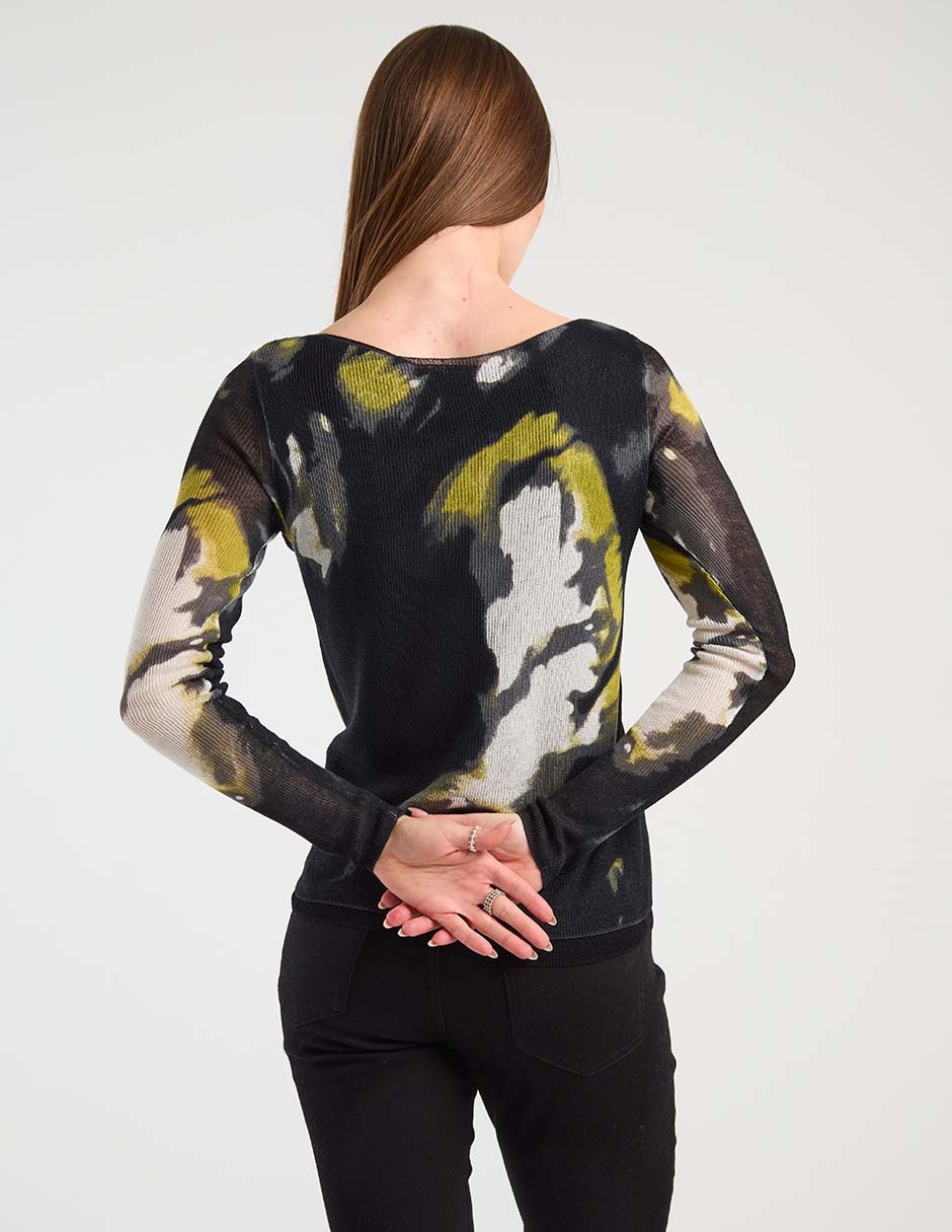 Suéter cuello ojal para mujer 2