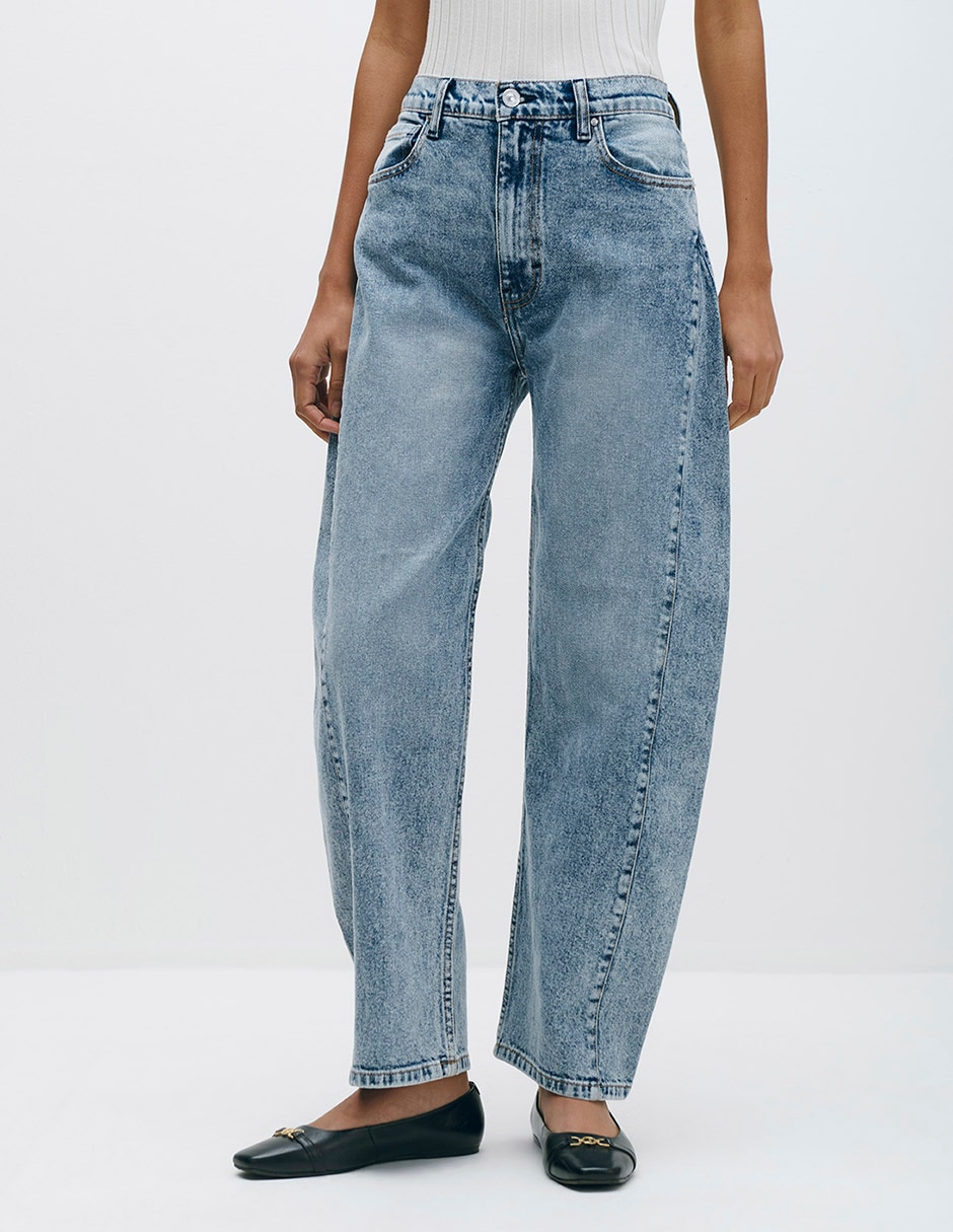 Jeans barrel para mujer
