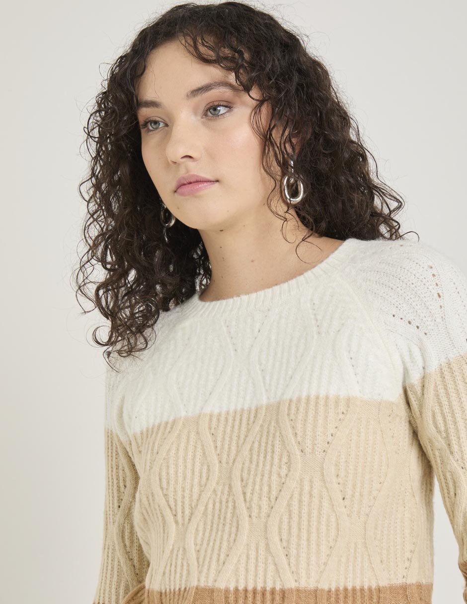 Suéter cuello redondo para mujer 4