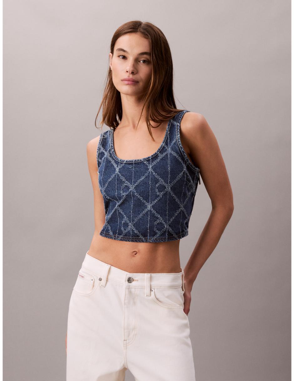 Top cuello redondo