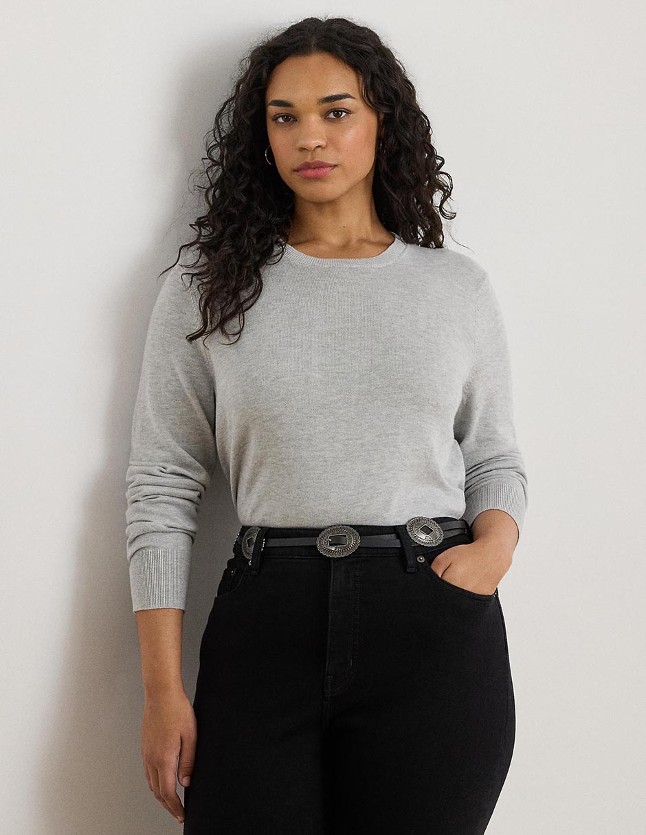 Suéter cuello redondo para mujer